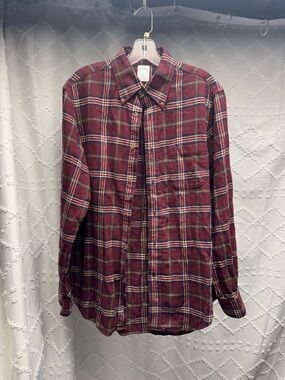 Brooks Brothers Regent Fit Plaid Flannel Button-Down Shirt Size Medium